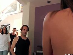 Sperm Glazed brings you a hell of a free porn video where you can see how the lovely brunette teen Holly Michaels gets ready to play with a lot of hard rods of meat.