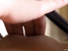 Sasha groans as she fucks herself with vibrator