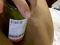 mimi fucks a wine bottle