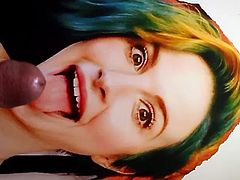 Hayley Williams Cum Tribute on (Tongue and face #2)