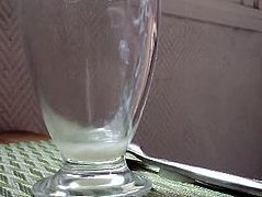 Ice cream glass of cum