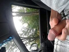 in the car