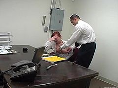 Take a look at this hot scene where the slutty redhead Scarlett Pain shows off her sexy body before sucking and biting this guy's cock.