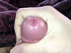 gently stroking my uncut cock, tits on my cock, hairy pit