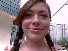 Karmen Karma is a flexible spotry lady with amazing curves. She shows off her big butt while doing exercises and then demonstrates her puffy pussy lips in closeup. This tattooed big ass honey shows it all.