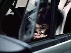 Hot blowjob in car was not enough for insatiable kinky unattractive guy. He went on by inviting sexy brunette tootsie and blond head bonny babes to suck his sausage passionately. Take a look at this hot stud in The Classic Porn sex clip!