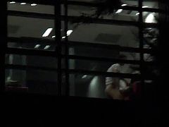Couple Caught Fucking at Apartment Window