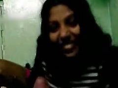 Filthy Indian chick gives head in amateur POV porn video