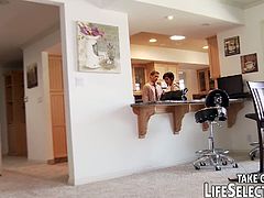 Life Selector brings you a hell of a free porn video where you can see how this nasty blonde and brunette sluts blow your mind. They're ready to play rough! Shay Fox, Keisha Grey and Skylar Green wanna be bad.