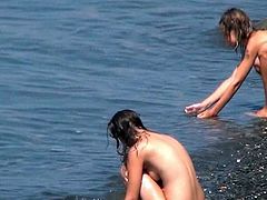 Enjoy this guy's tape with nude babes enjoying the sun