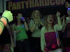 A bunch of nasty fuckin' sluts suckin' on dicks and doing nasty shit at some fuckin' club. Hit play and check it out right here!