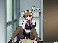 Have fun with this hot scene where the slutty hentai babe's nailed by this guy's thick cock after she gets very wet wearing a maid's outfit.
