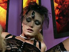 Blonde Kathia Nobili is hungry for lesbian sex and gets used by Lana S