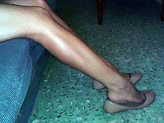 Mexican Teen Shoeplaying Feet Legs