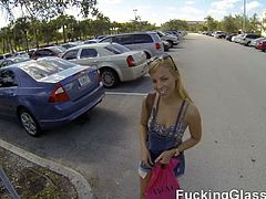 Kinky blonde slut gets banged pov style