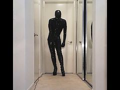 Walking and Posing in Kinky Slutty Boots and Full Rubber