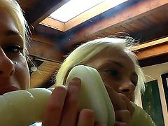 Just by looking at thees two blondes with Ivana Sugar you can tell for sure that they are horny as hell, playing with their big ass toys and sucking them they are having a lot of fun and pleasure.