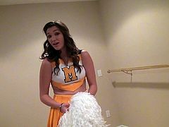 Amazing porn model gives a lesson how to attract the men. This horny bitch showing her as i cheerleader's dress. Watch in steamy Mofos Network xxx clip.