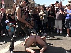 It's not an everyday public event, when dudes get so gay and so rough on each other. It's an act of gay humiliation and you are the witness.