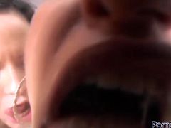 Raven haired filthy lesbian licked dumpy wet kitty of that busty blond hoe greedily. Then she presented hard fisting to her vag. Enjoy this dirty lesbo copulation in Porn XN sex video!