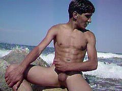 Gypsy boy wank at the beach