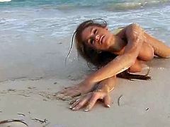 Brooke Tessmacher (Adams) Naked on the Beach