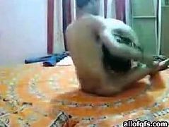 Indian sex doll gets poked hard on the bed in mish pose