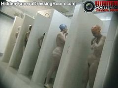 Hidden Camera Dressing Room brings you a hell of a free porn video where you can see how these broads taking a kinky shower without knowing their being filmed.