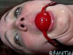 Checkout this hard bondage for poor slave Maggie Mead.See how she gets her all holes tortured in this video, and her tits are tied hard too.Bunch of dildos, electrodes, spanking, whipping and hard ass toying.