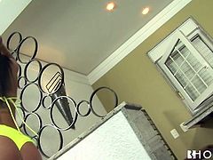 This bikini clad slut goes over to her man's house an the two get sexual with each other. She lays back on the bed, and he eats her wet pussy. She wants to show him some pleasure, too. Watch as she sucks his stiff cock.