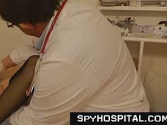 Aged gyno doctor sets up a hidden camera in his gynecology exam room, hot female patients are examined on gyno-chair.
Everything is secretly videotaped with a doctor's spy cam! Download hidden cam footages exclusively only at SpyHospital.com