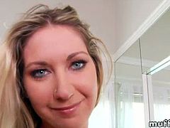 Alysha takes off her clothes in the mirror to show her perfect teenage body to her boyfriend. Watch as she gets on her knees to blow this cock in the pov style.