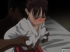 Hentai girl gets gangbanged and covered in jizz