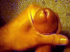 Jacking off with precum