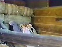 Blond filthy chick sucks that big hard dick in shed.Later her brunette torrid kooky joined them and got to blow that still staff cock. Look at that perverted FFM fuck in The Classic Porn sex video!
