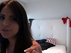 Cara Swank has a roommate who hates the guy who is fucking her. She waits for him to leave and asks for her lover to come by and slam her fresh Latin pussy.