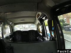 Huge tits babe fucked in and out of fake taxi