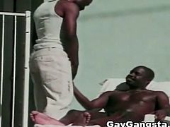 Very hot movie of Black gays in hardcore anal fucking with sucking by the pool. See them sucking and fucking each other. Skin to skin black anal fucking action.