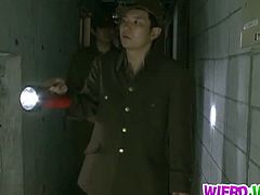 If you enjoy this hardcore BDSM training of a young asian woman. Watch as she is surrounded by a bunch of horny officers, who switch turns to fuck her pussy.