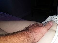 revealing my wifes soft hairy pussy