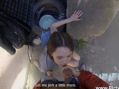 Guy has POV sex with amateur teen outdoors. Her innocence will vanish once she gets his prick inside her mouth and is fucked hardcore