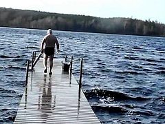 Average day in Denmark - Topless in the lake