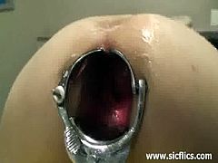 Checkout this extreme Asian amateur wife has her ruined asshole clamped open with an XXL speculum then fist fucked by her husband. If you are a fan of anal fisting, you will love this video. Enjoy!