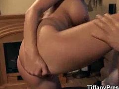 Tiffany Preston brings you a hell of a free porn video where you cna see how this busty brunette strips and rides her man's hard cock ito a breathtakingly intense orgasm.