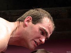 We all heard about wrestling matches finishing with an ass fuck but these guy are taking the concept a lot further. This guy is so dominated by his opponent that he bends over in front of him with submission and loves it the way he drills his butt. After the winner pounded his ass he jizzed on the slut