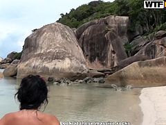 Here we are on this beautiful beach with, yep, you guessed, a bitch! Meet the lovely Tiffany and how she gets sand in her panties like a naughty girl. Tiffany loves the seaside and she takes full advantage of this day just as we are gonna take advantage of her. So, sit back, relax and enjoy the show!