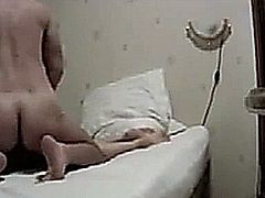 Homemade video tape Brunette woman fucked in the hotel