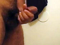 Amateur Indian gay guy stroking his cock and cumming