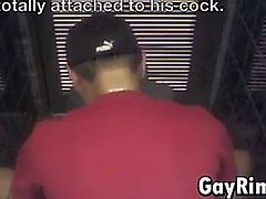 Hidden camera records a married guy having gay sex