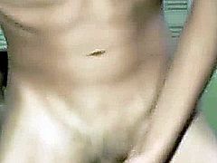 Hot young Latino twink plays with his dildo and cums on cam.